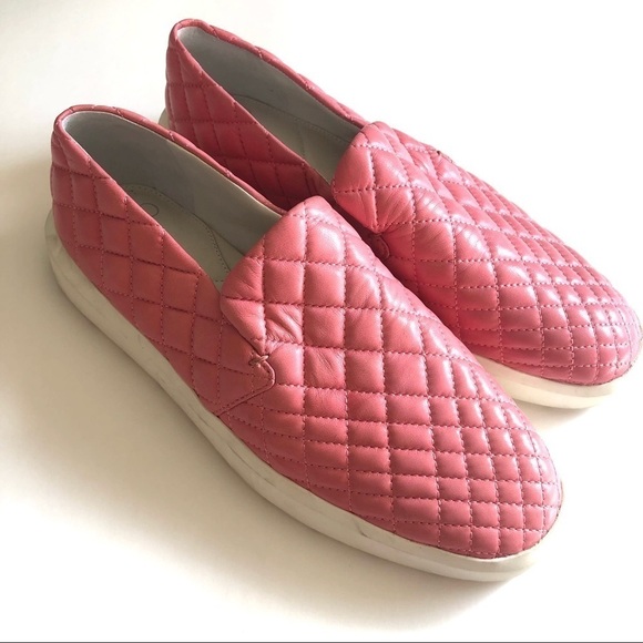 NEW Franco Sarto Prato 3 Quilted Slip On Sneaker Pink 8 - Picture 2 of 5